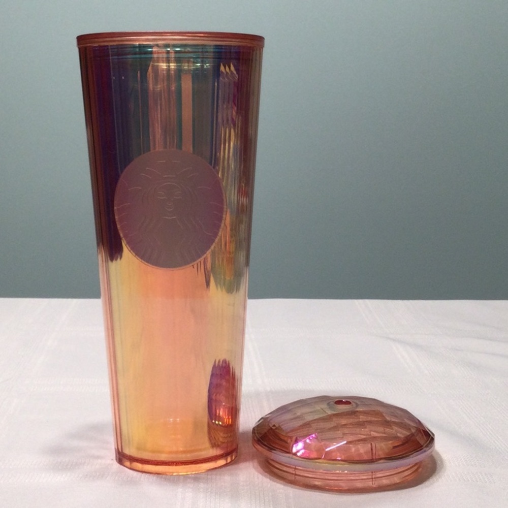 Starbucks Insulated 24 ounce Drink Cup and Lid Pink Iridescent